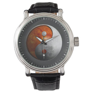Montre Sun et lune Yin Yang
