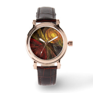 Montre Sun Flower Floral Moderne Art Motif Abstrait