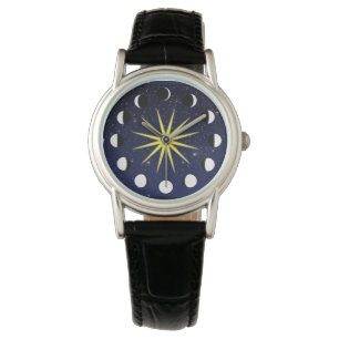 Montre Sun, phases de lune et étoiles