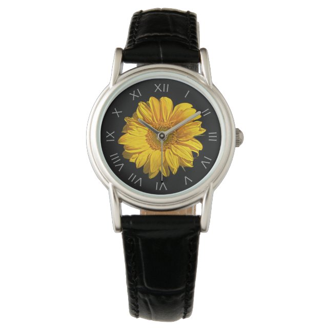 Montre Sunflower Grey chiffres romains wam (devant)