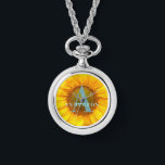 Montre Sunflower photographiy monogram and name<br><div class="desc">Moderne,  bright fun sunflower photo monogram and name design. Idéal pour le birthday,  Christmas,  graduation,  wedding ou any celebration.</div>
