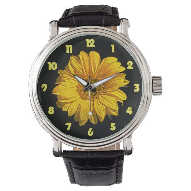Montre Sunflower Yellow Fat Numéros wacna (devant)