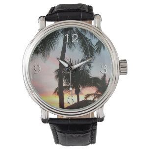 Montre Sunset Palms Tropical Paysage Photographie