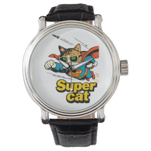 Montre Super Chat Volant avec Poisson
