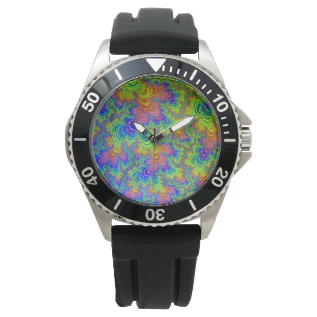 Montre Super coloré Boho Hippie Trippy Rainbow Fracty (devant)
