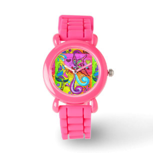 Montre super hippie style rose