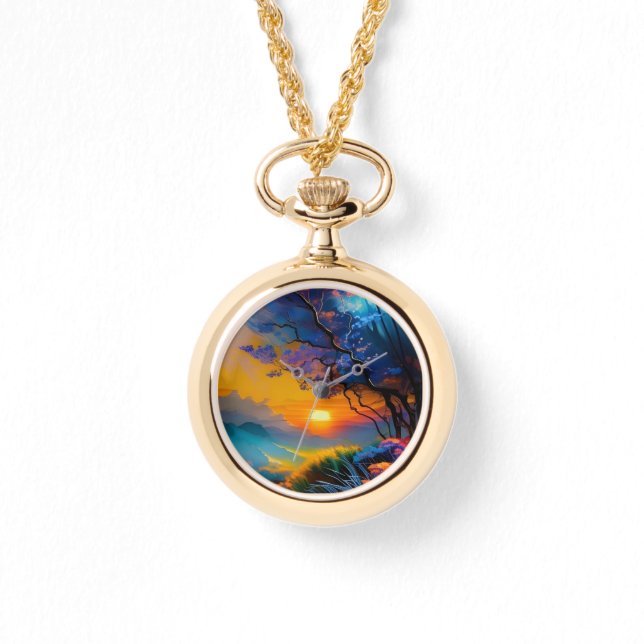 Montre Superbe lever de soleil sur l'étang (Recto)