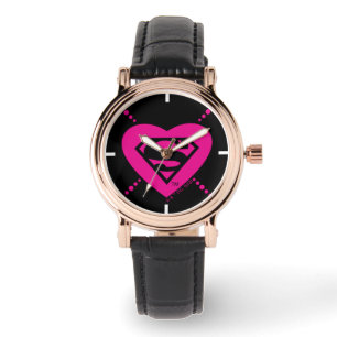 Montre Supergirl Hearts Motif diagonal