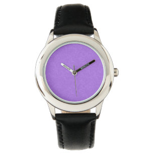 Montre Surface violette texturée avec motif tourbillonnan