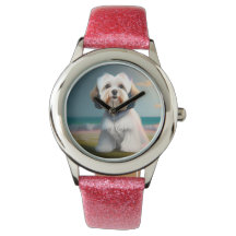 Surfer Girl Maltese Terrier Dog eWatch