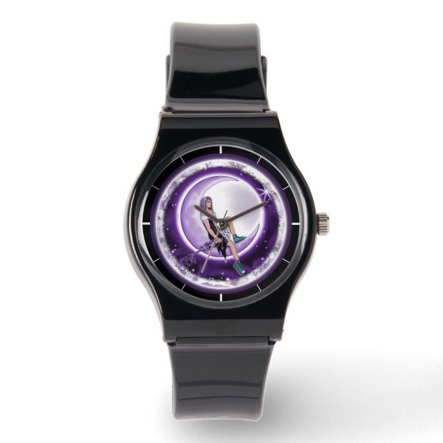 Montre Surveillance de l'enfant de la lune violette (Recto)