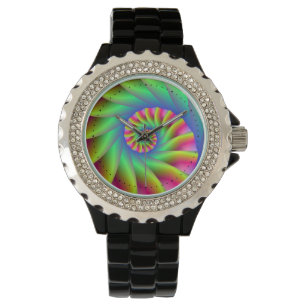 Montre Surveillance des pas de spirale psychédélique