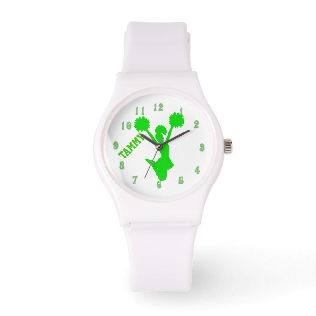 Montre Surveillance personnalisée du vert brillant (Recto)