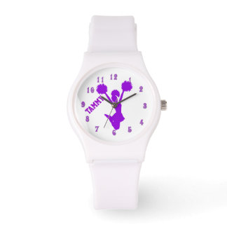 Montre Surveillance personnalisée Pom-pom girl violet