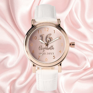 Montre Sweet 16 rose nom or