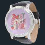 Montre Sweet Summer Time Coquette Strawberry Retro Beach<br><div class="desc">Sweet Summer Time Coquette Strawberry Retro Beach</div>