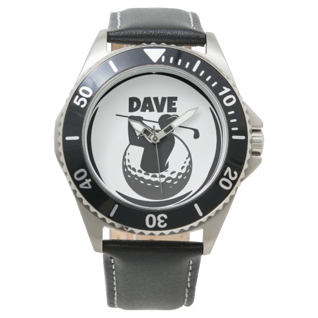 Montre Swing de golf masculin & Balle de golf (devant)