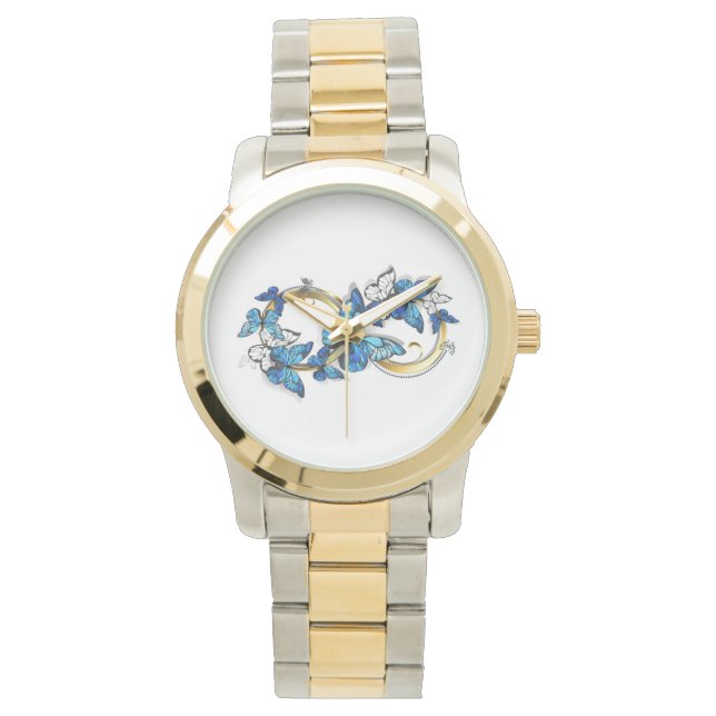 Montre Symbol Infinity of Blue Morpho Butterflies (devant)