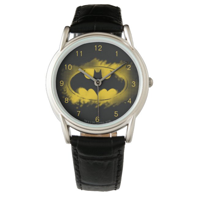 Montre Symbole Batman | Logo noir et jaune (devant)