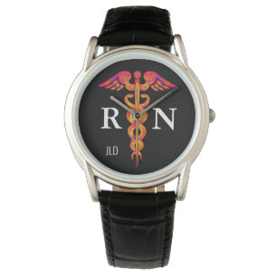 Montre Symbole de Caduceus coloré pour les infirmières