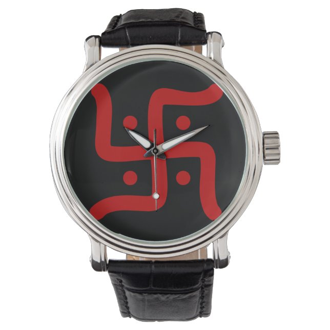 Montre symbole de la swastika hindoue traditionnelle indi (devant)