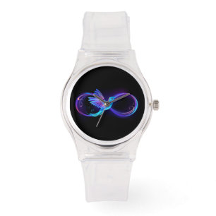 Montre Symbole de Neon Infinity par Glowing Hummingbird