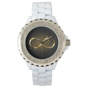 Montre Symbole d'infini doré