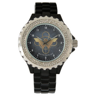 Montre Symbole d'or Wonder Woman au-dessus de Lasso
