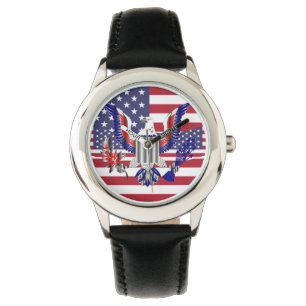 Montre Symbole et drapeau de l'aigle américain