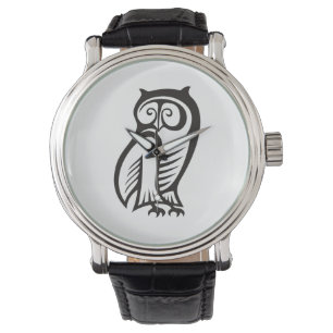 Montre Symbole hibou noir