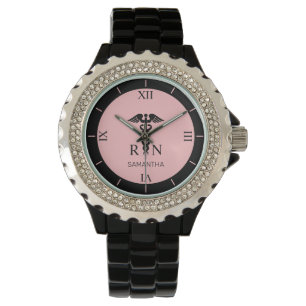Montre Symbole Médicale RN personnalisé Nurse Roman Dia