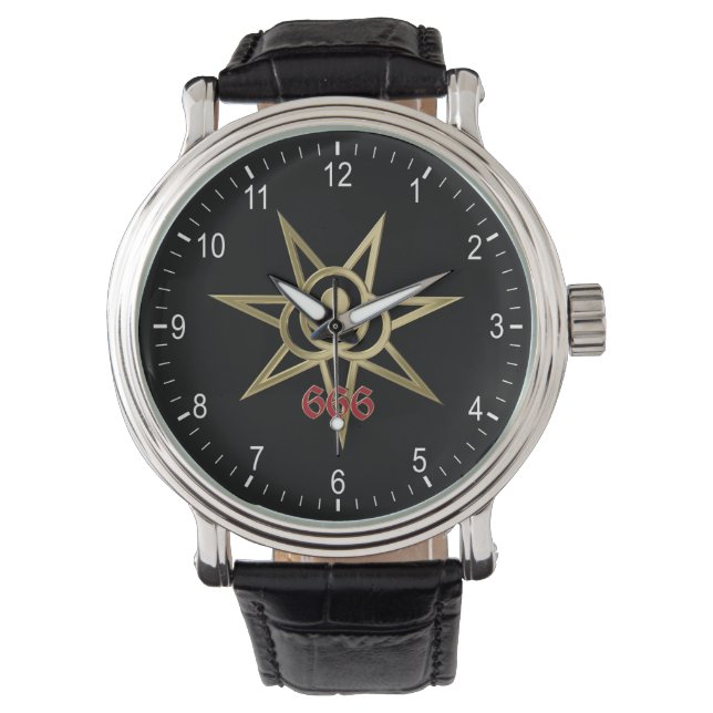 Montre Symbole occulte septagram (devant)