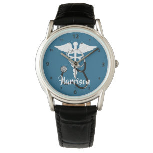 Montre Symbole personnel de Caduceus Médicale Personnalis