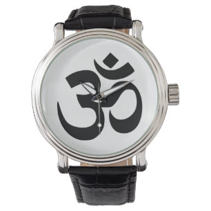 Montre Symbole simple noir Om Yoga Méditation Zen