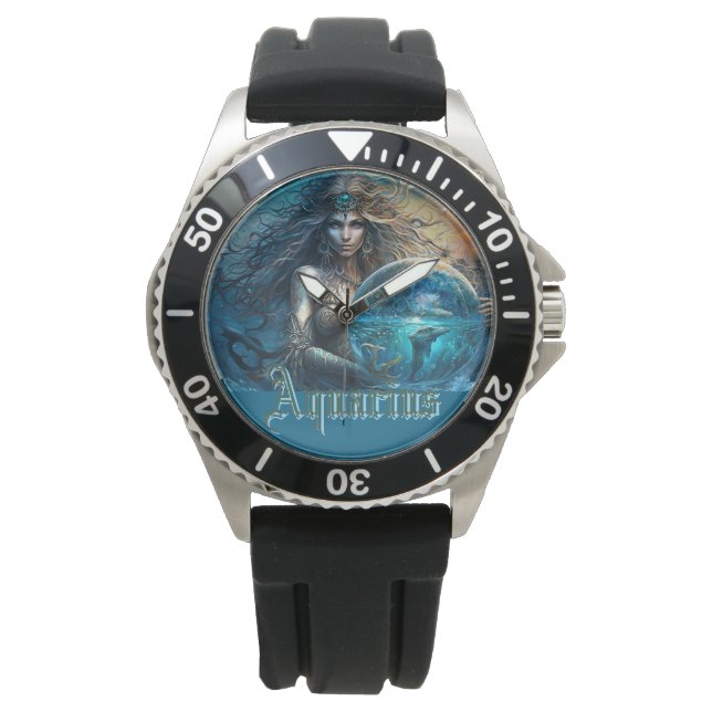 Montre SYMBOLE Zodiaque Aquarius (devant)