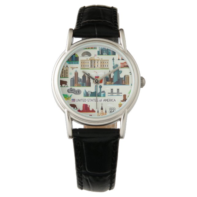 Montre Symboles Motifs américains (devant)