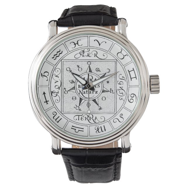 Montre Symboles zodiaques et planètes Mandala (devant)