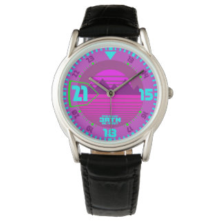 Montre Synth Style 80s 80 rétro violet