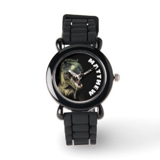 Montre T-Rex Dinosaure Nom Personnalisé