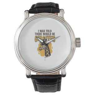 Montre T-shirt à motif de girafe drôle gravure vintage_1