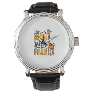 Montre T-shirt chrétien vintage girafe La Foi Sur La Peur