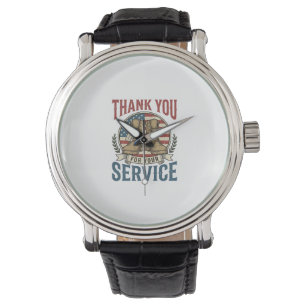 Montre T-shirt de bottes militaires de remerciement pour
