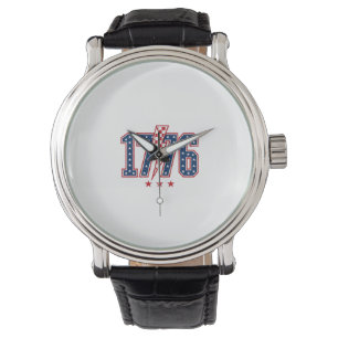 Montre T-shirt graphique vintage éclair patriotique 1776_