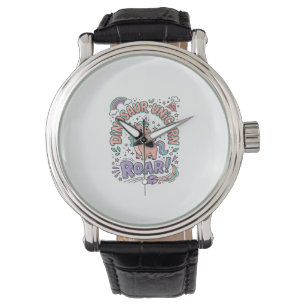 Montre T-Shirt Licorne Dinosaure Licorne Rugissement Styl