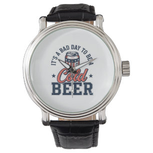 Montre T-shirt vectoriel vintage de bière froide patrioti