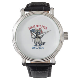 Montre T-shirt vintage Raton laveur patriotique sauvage m