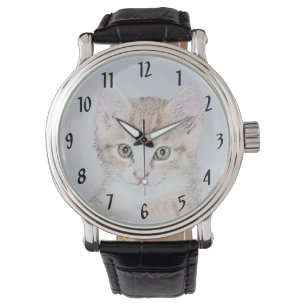 Montre Tabby Jaune Peinture Chat - Cute Original Chat Art