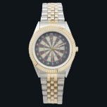 Montre Tableau À Dessous Avec Pâte En Oeil De Bulle,<br><div class="desc">En vedette est un Dartboard avec une fléchette dans le Bullseye.</div>