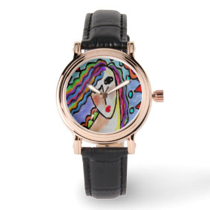 Montre Tableau numérique Abstrait original d'une femme