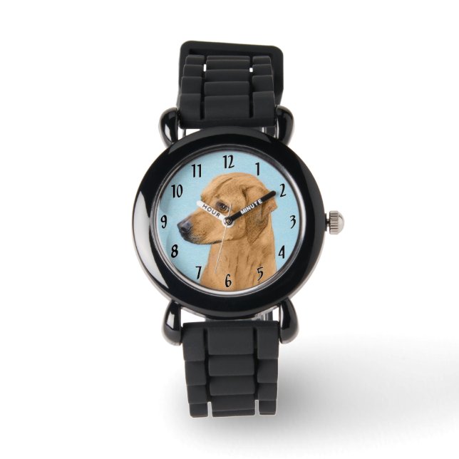 Montre Tableau Rhodesian Ridgeback - Art Chien original (Recto)